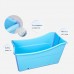 Bathtubs Freestanding Blue Adult Folding Family Baby Shower Can sit 97 49 cm - B07H7JZCD6